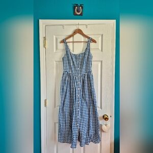 SOLD! - NWOT 100% Cotton Blue and White Gingham Checkered Dress
